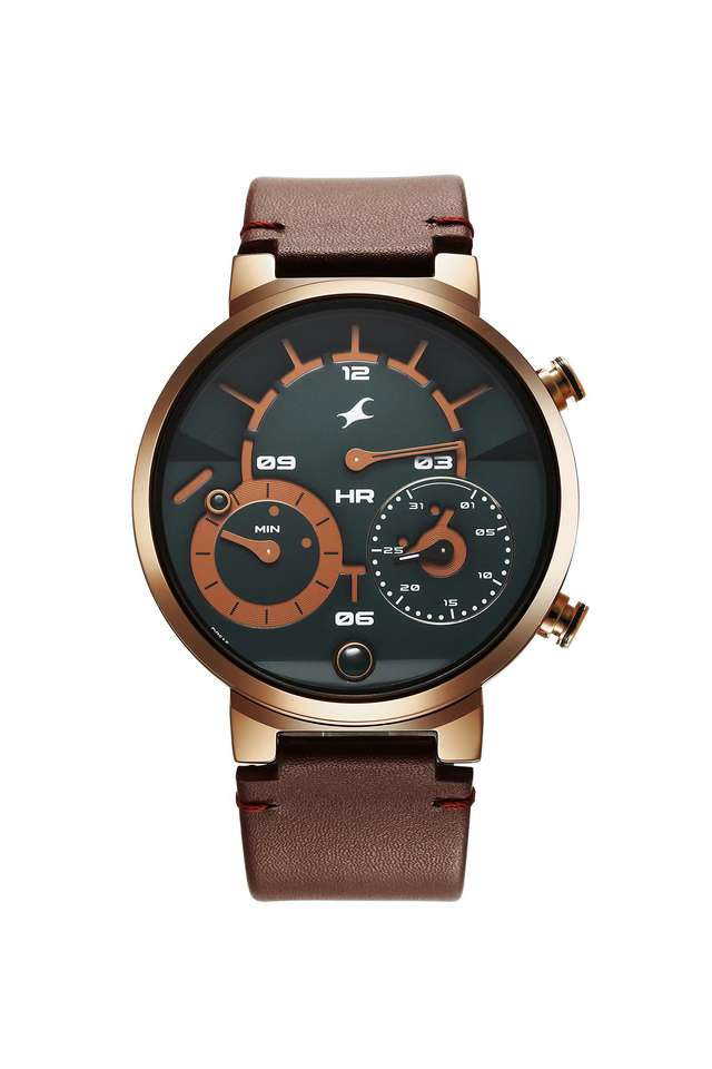 Gambit-48.3-mm-Green-Dial-Leather-Analogue-Wrist-Watch-For-Boys---3309QL01