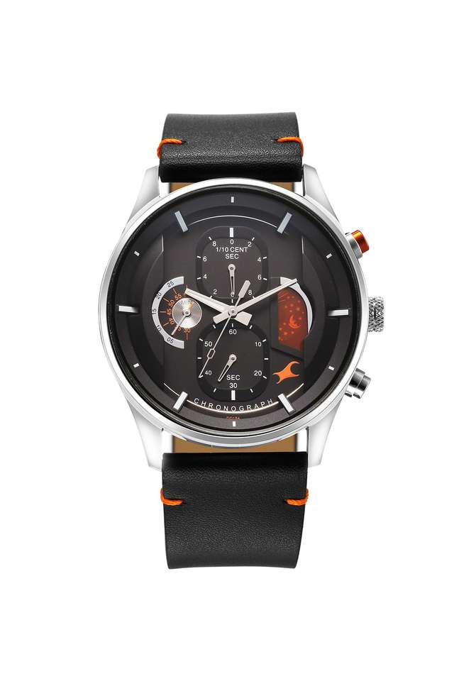 Opulence-2.0-Quartz-51.8-mm-Black-Dial-Leather-Analogue-Wrist-Watch-Watch-for-Men---3315KL01