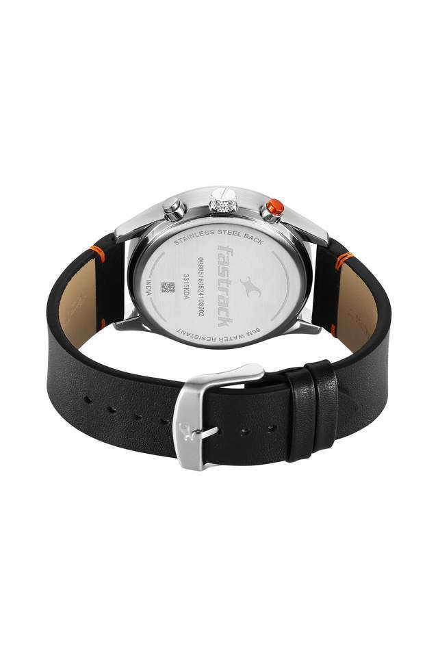 Opulence-2.0-Quartz-51.8-mm-Black-Dial-Leather-Analogue-Wrist-Watch-Watch-for-Men---3315KL01