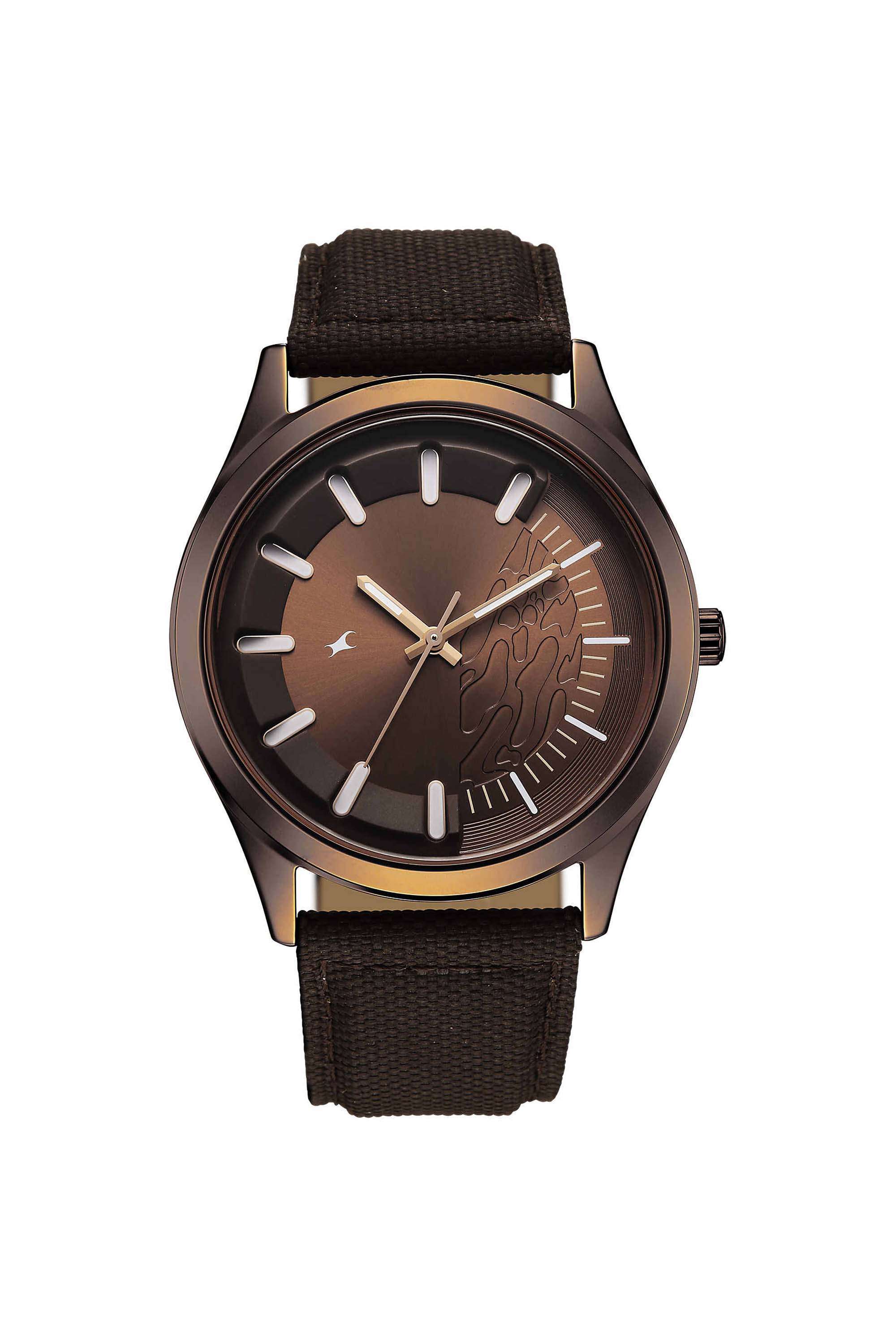 Wild-51.5-mm-Brown-Dial-Leather-Analogue-Watch-For-Boys---3317QL02