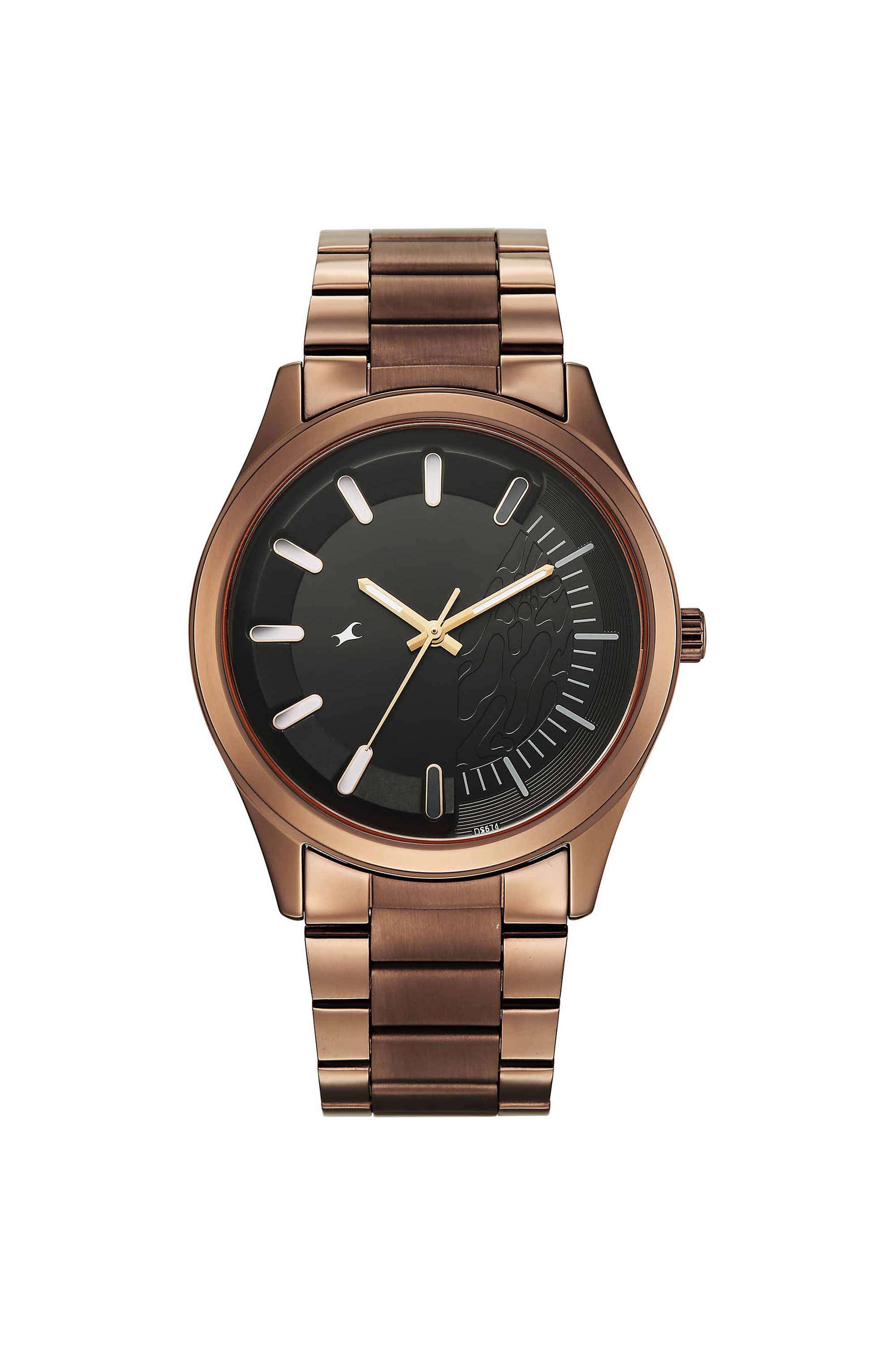 Wild-51.5-mm-Black-Dial-Metal-Analogue-Watch-For-Boys---3317QM04