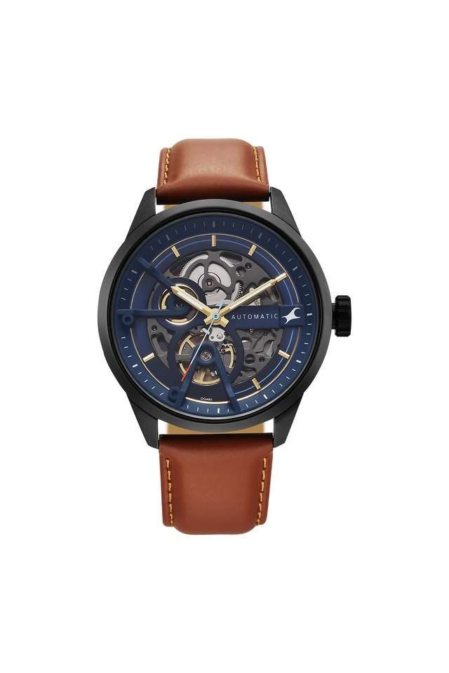 Automatic-2.0-51.3-mm-Blue-Dial-Leather-Analogue-Wrist-Watch-for-Men---3318NL01