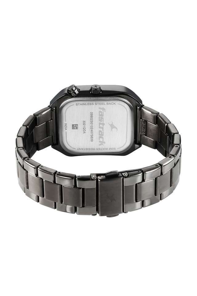 Groove-45.5-mm-Polyurethane-Black-Dial-Analogue-Wrist-Watch-for-Men---3321QM01