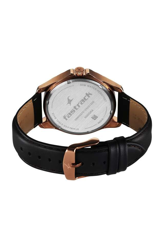 Groove-51.4-mm-Grey-Dial-Leather-Analogue-Wrist-Watch-for-Men---3323QL02