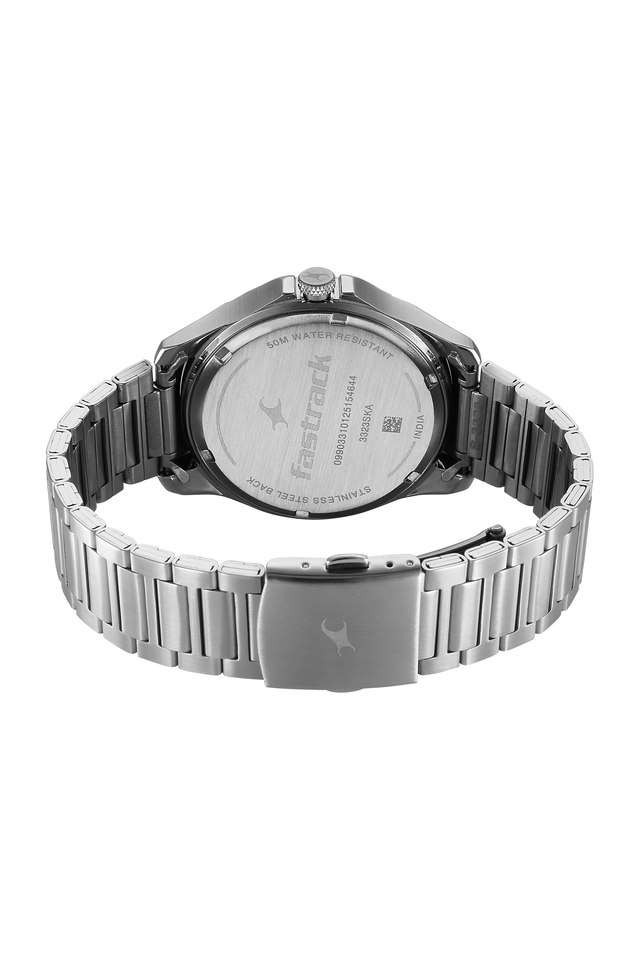 Groove-51.4-mm-Green-Dial-Stainless-Steel-Analogue-Wrist-Watch-for-Men---3323SM01