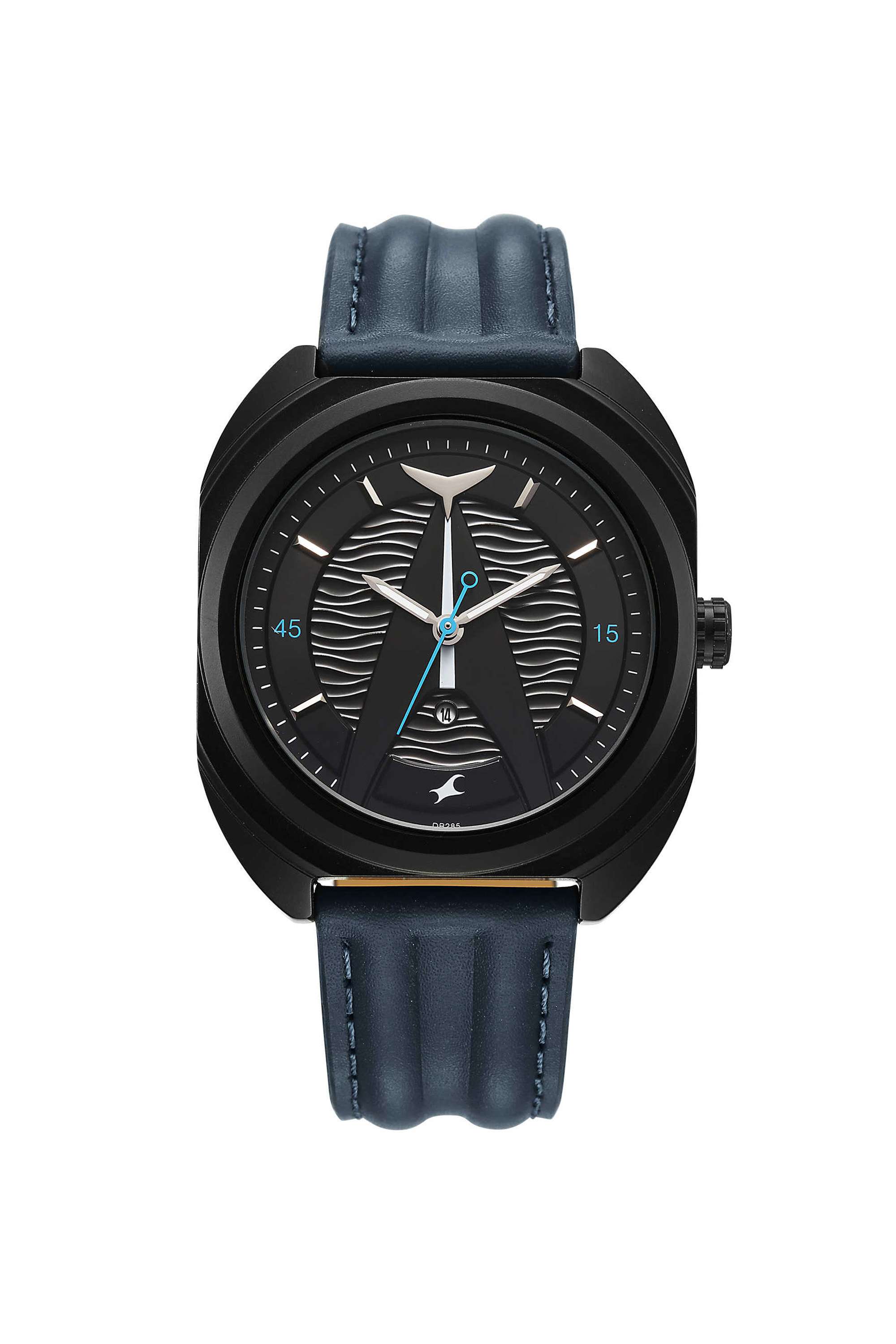 Oceanic-41.2-mm-Black-Dial-Leather-Analogue-Wrist-Watch-for-Men---3326NL01