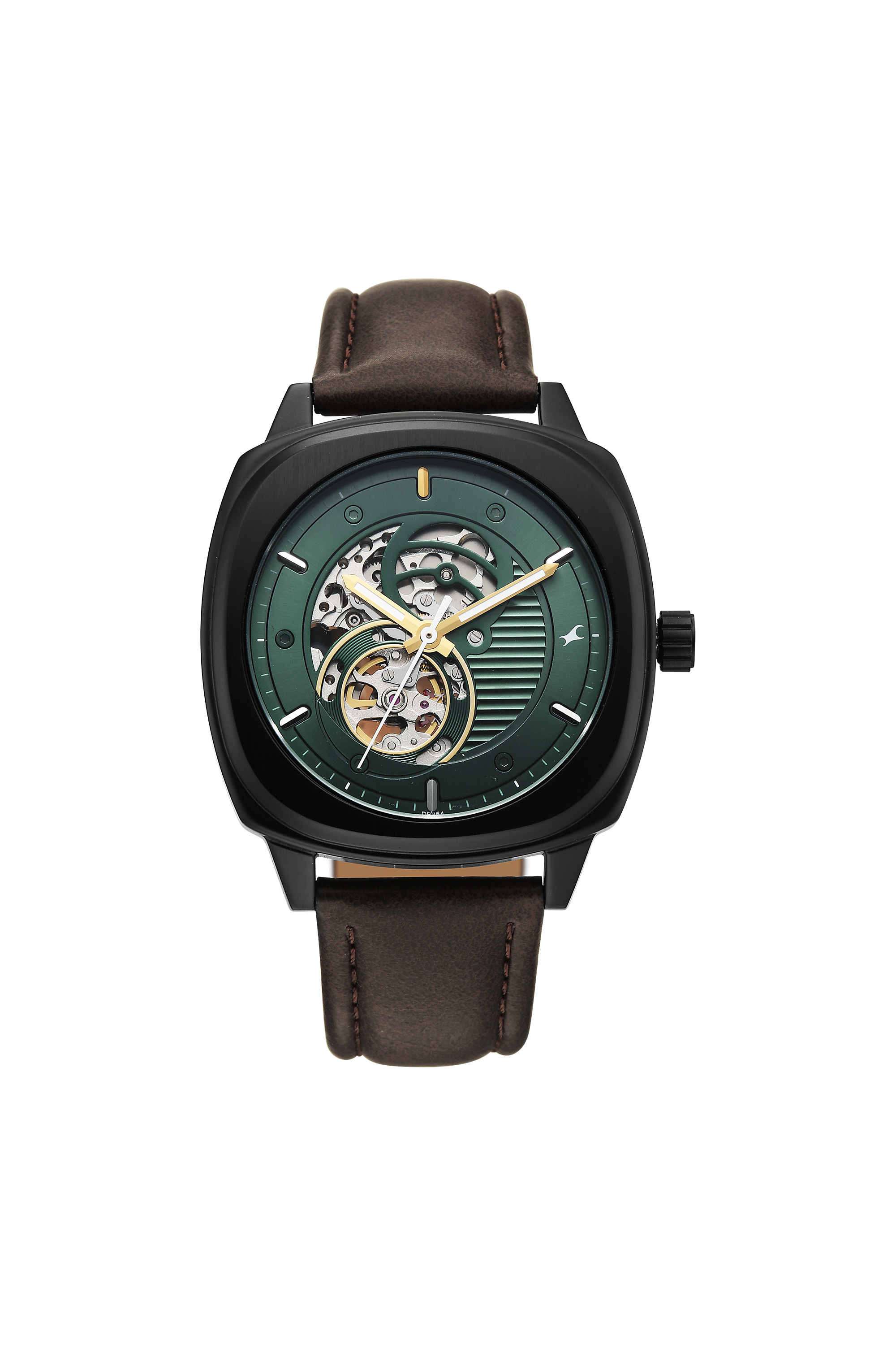 Automatic-3.0-51.6-mm-Dark-Green-Dial-Leather-Analogue-Watch-For-Boys---3333NL01