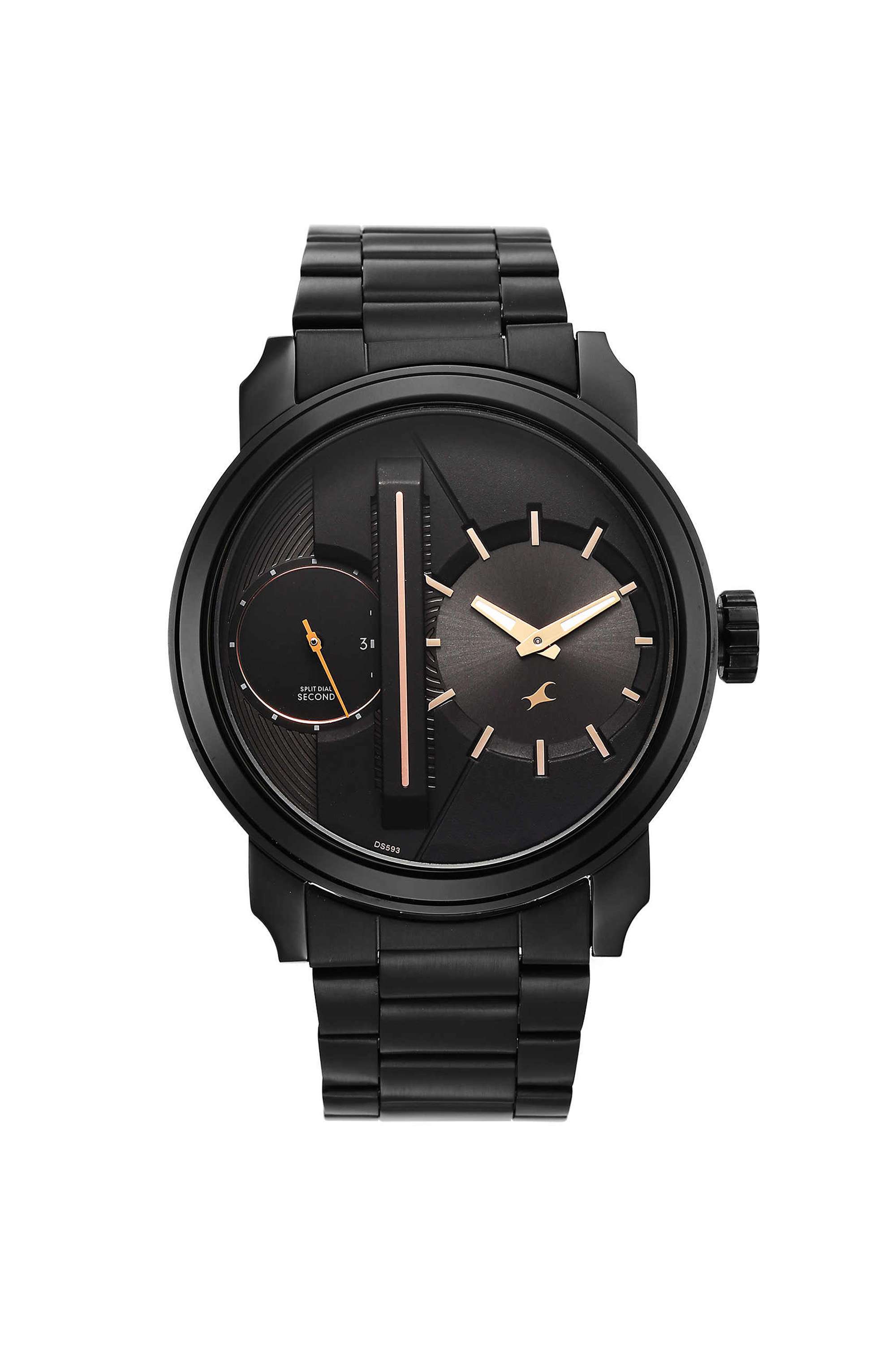 Pulse-IV-50-mm-Black-Dial-Stainless-Steel-Analogue-Watch-For-Boys---3341NM01