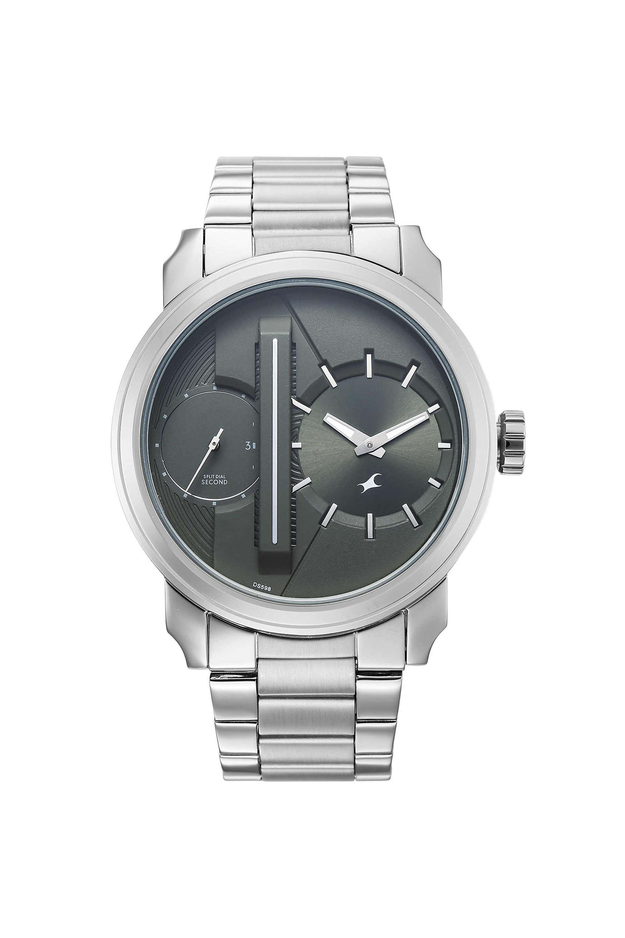 Pulse-IV-50-mm-Silver-Dial-Stainless-Steel-Analogue-Watch-For-Boys---3341SM03