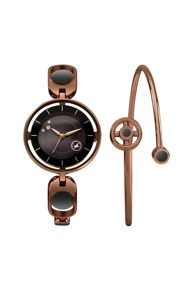 Pulse-III-40-mm-Black-Dial-Brass-Analogue-Watch-For-Women---6237QM02F