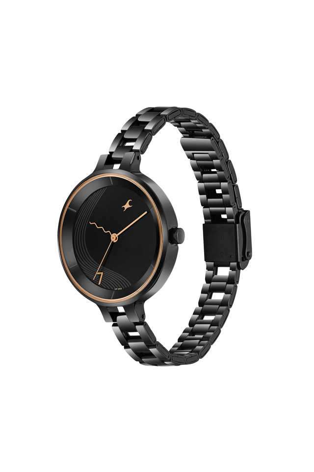 Buy FASTRACK NoColour Stunners 34 x 42 x mm Black Dial