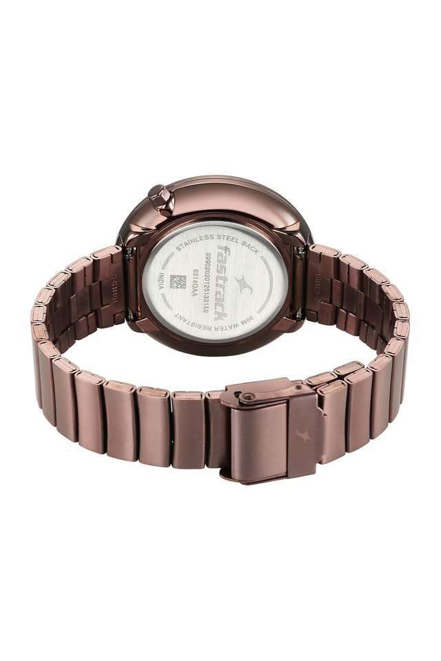 Groove-38.7-mm-Beige-Dial-Stainless-Steel-Analogue-Wrist-Watch-for-Women---6314QM01