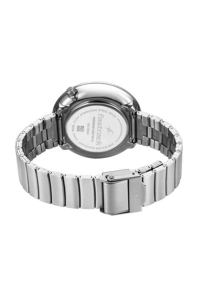 Groove-38.7-mm-Green-Dial-Stainless-Steel-Analogue-Wrist-Watch-for-Women---6314SM01