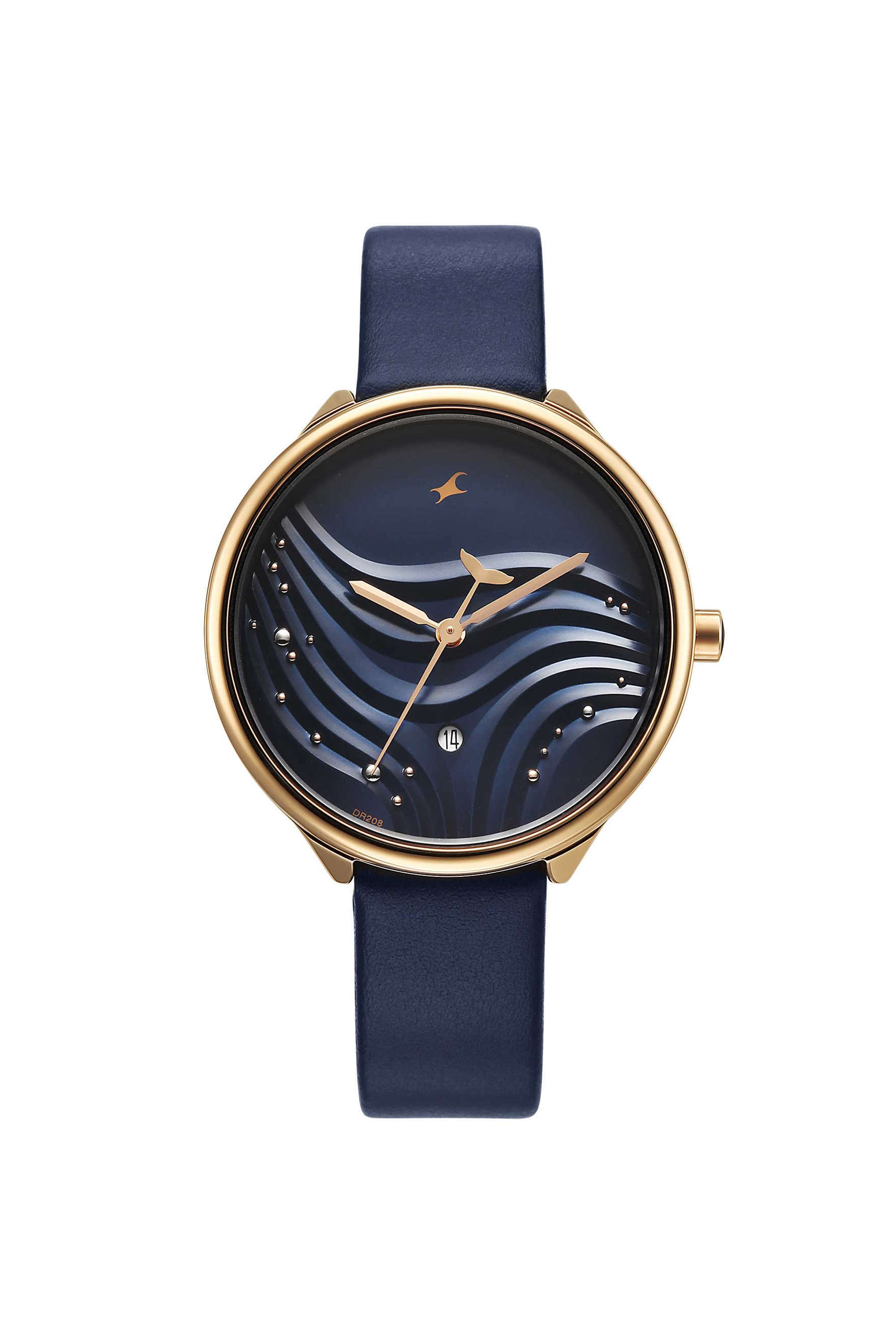 Oceanic-36-mm-Blue-Dial-Leather-Analogue-Wrist-Watch-for-Women---6316WL01