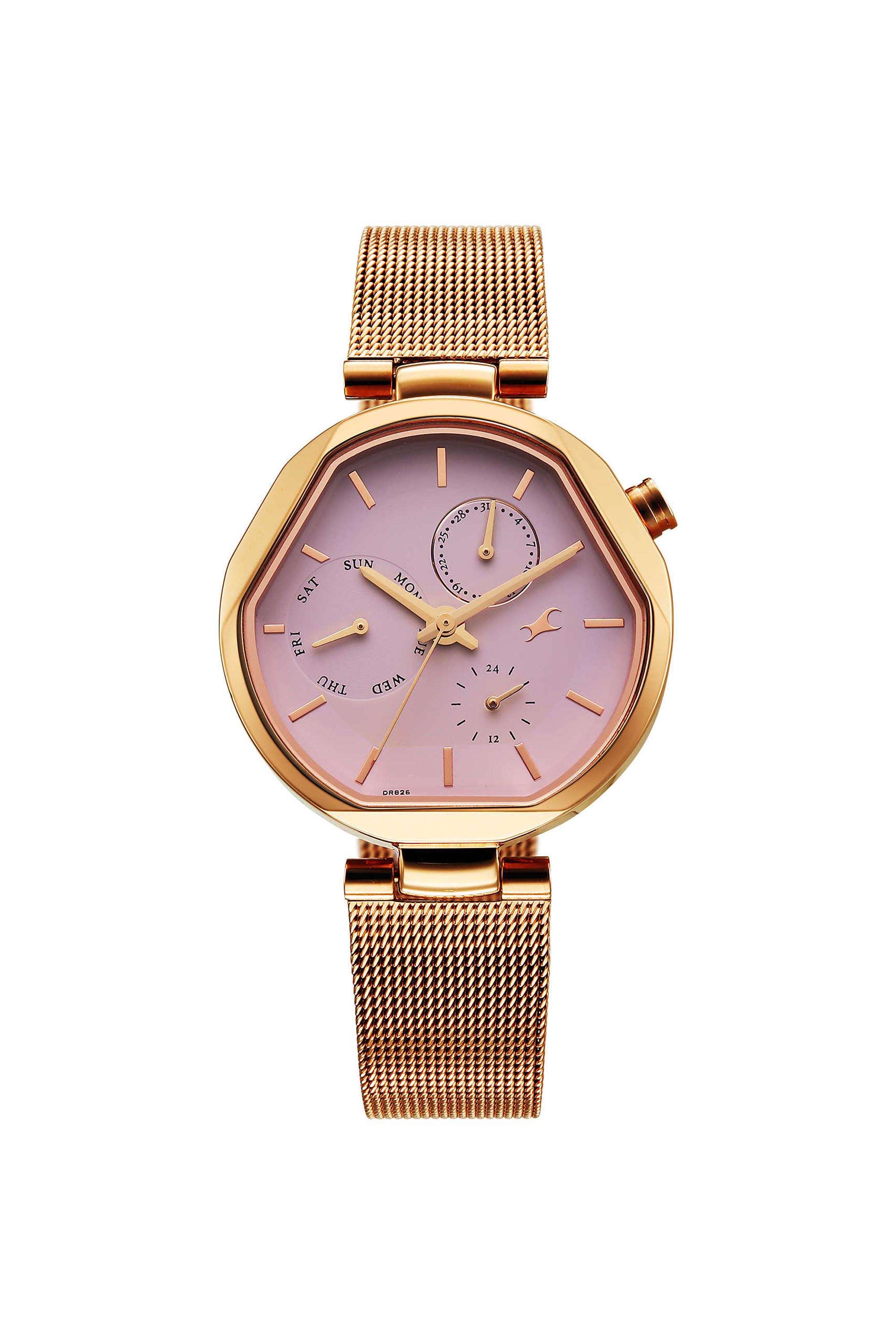 Tik-Tok-5.0-41.5-mm-Pink-Dial-Stainless-Steel-Analogue-Watch-For-Girls---6319WM01
