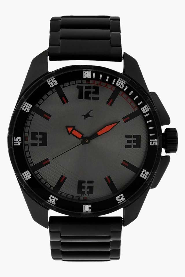 Mens-Grey-Dial-Stainless-Steel-Strap-Watch
