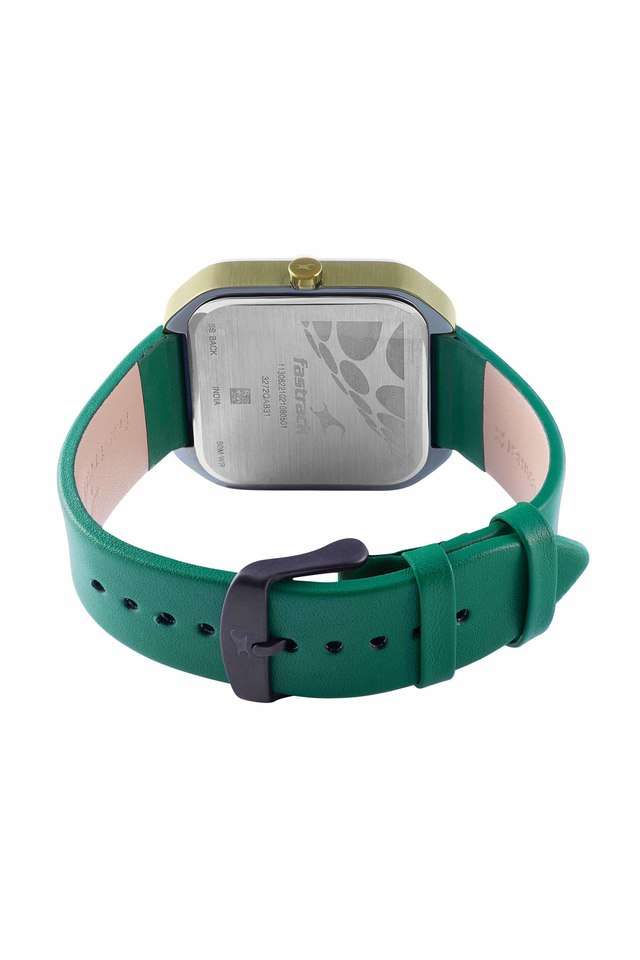 Mens-40-mm-After-Dark-Green-Dial-Leather-Analog-Watch---3272QL01