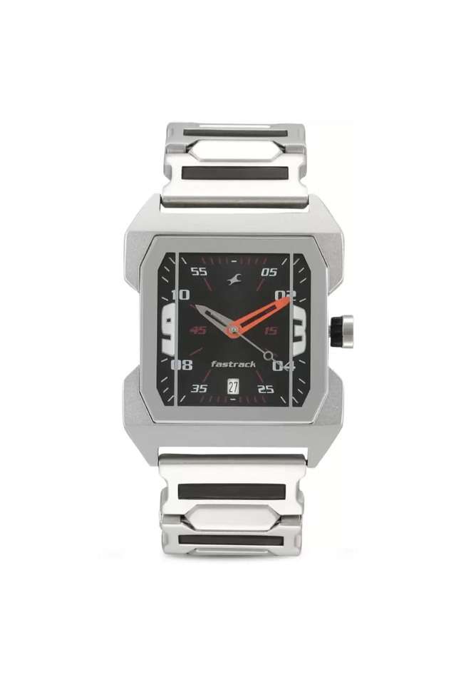 Mens-45-mm-Party-Black-Dial-Stainless-Steel-Analog-Watch---NP1474SM02