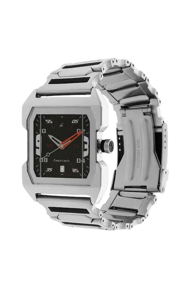 Mens-45-mm-Party-Black-Dial-Stainless-Steel-Analog-Watch---NP1474SM02