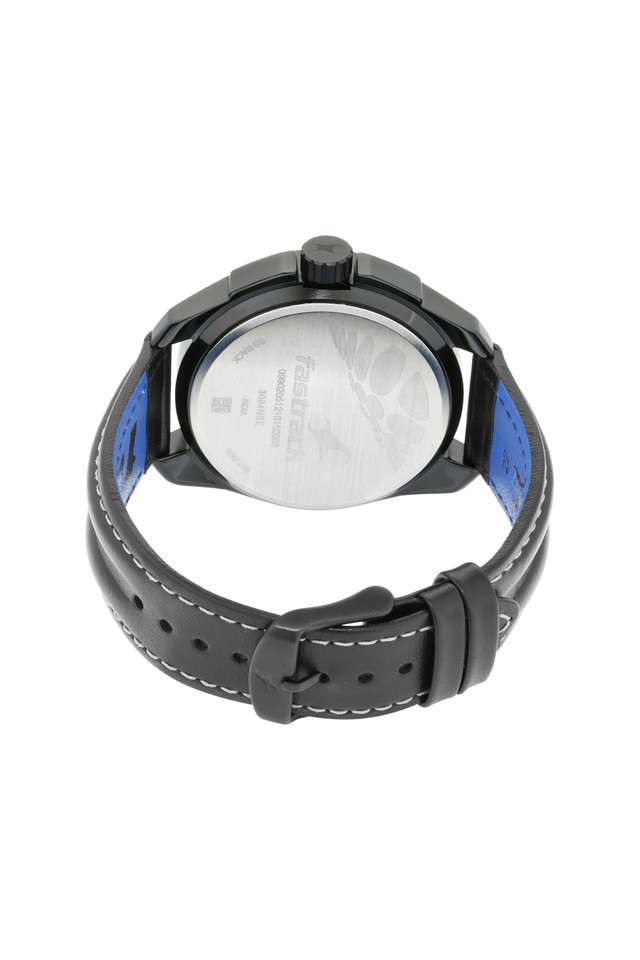 Mens-Black-Dial-Analogue-Watch