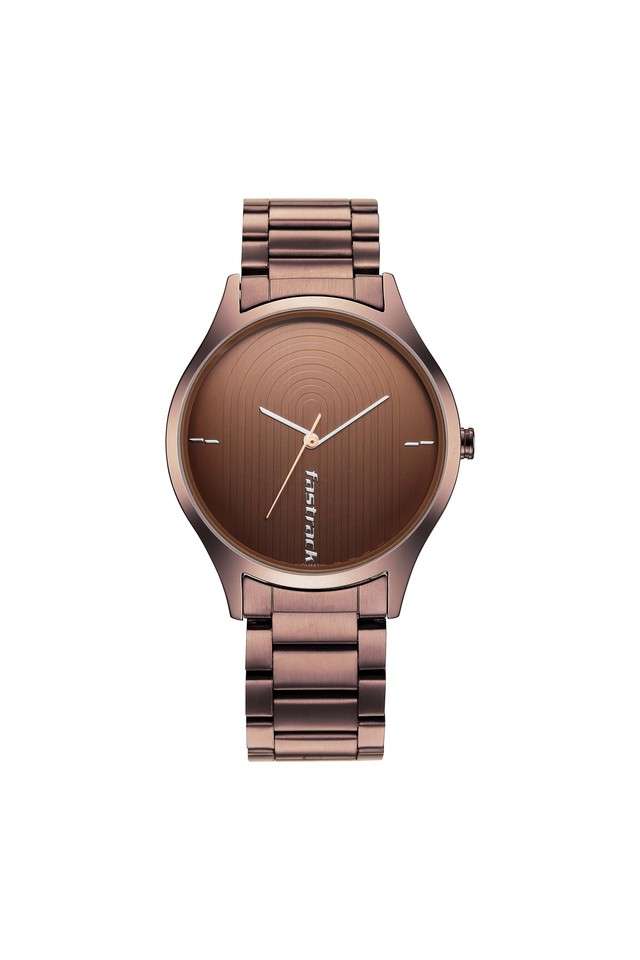 Womens-40.70-x-48.30-x-8.15-mm-Style-Up-1.0-Brown-Dial-Stainless-Steel-Analog-Watch