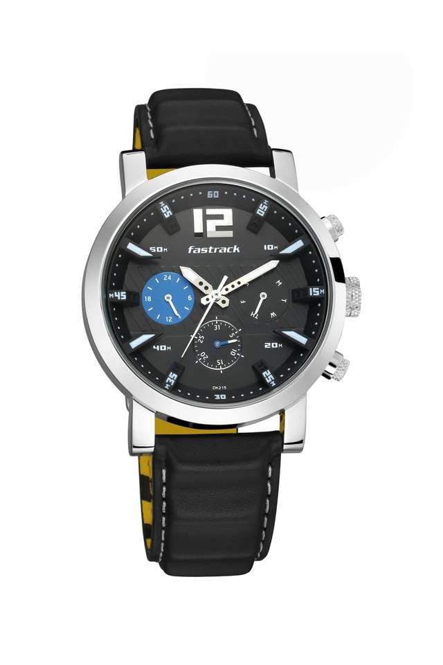Mens-FastFit-Black-Dial-Leather-Analogue-Watch---3227SL01