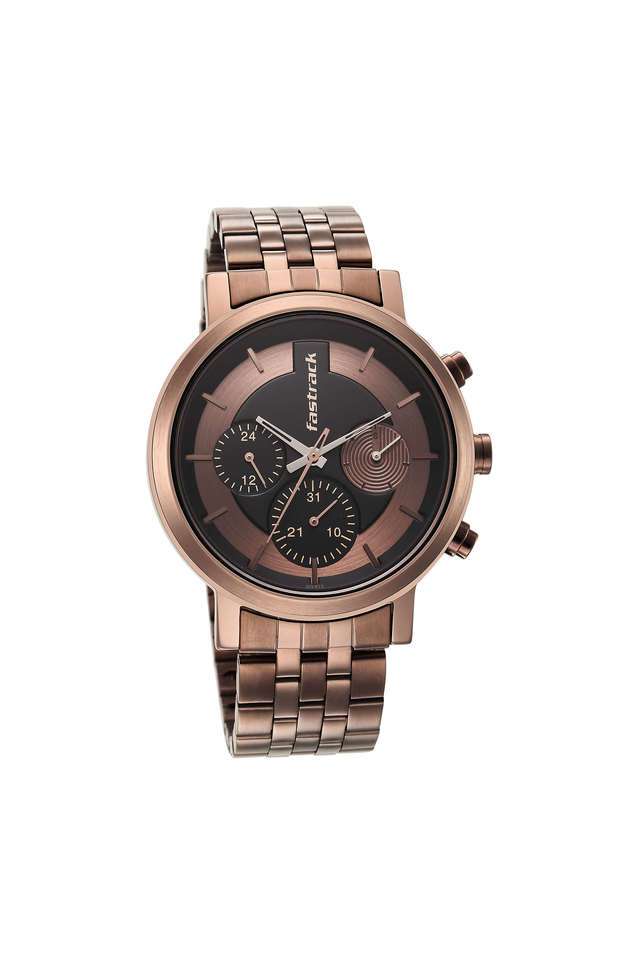 Men-Tick-Tock-2.0-Black-&-Brown-Dial-Sheet-Metal-Analog-Watch