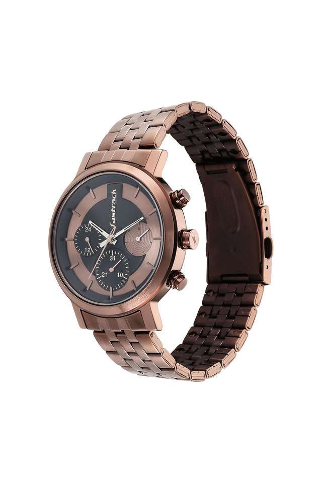 Men-Tick-Tock-2.0-Black-&-Brown-Dial-Sheet-Metal-Analog-Watch