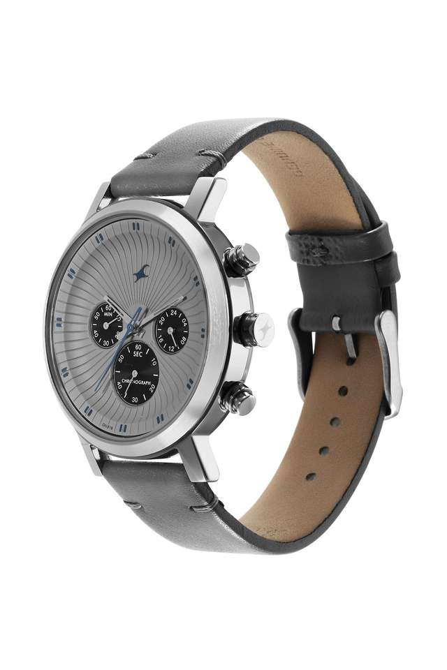 Kronos-43-x-49.7-x-10-mm-Grey-Dial-Leather-Chronograph-Watch-For-Men---3287SL05