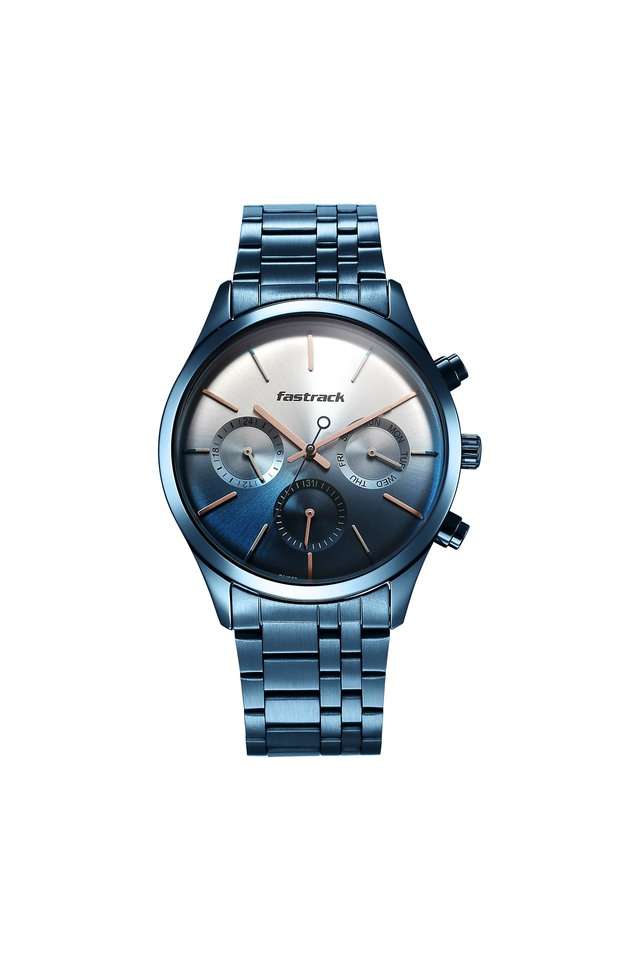 Mens-42.5-x-49.7-x-11.15-Opulence-Blue-Dial-Stainless-Steel-Band-Analog-Watch---3288QM01