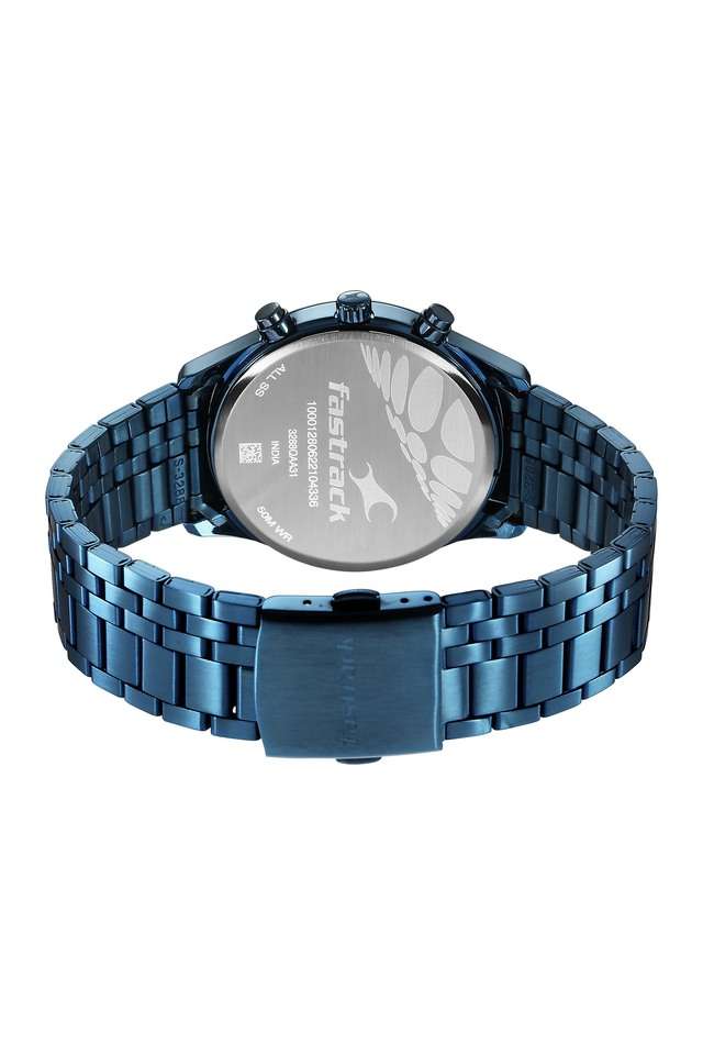 Mens-42.5-x-49.7-x-11.15-Opulence-Blue-Dial-Stainless-Steel-Band-Analog-Watch---3288QM01