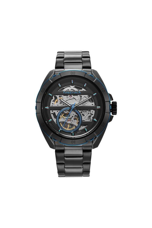 Automatics-45.5-mm-Black-Dial-Stainless-Steel-Analogue-Watch-For-Men---3297KM02