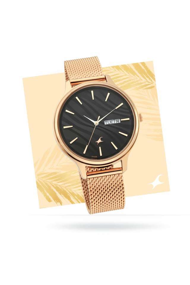 Womens-Ruffles-Black-Dial-Analogue-Watch---6207WM01