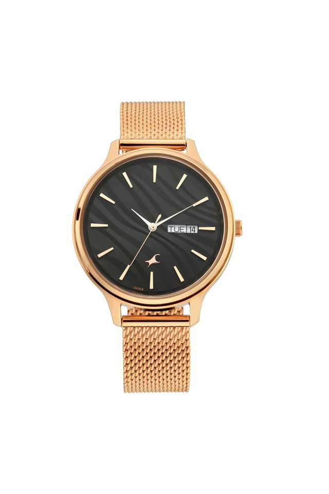 Womens-Ruffles-Black-Dial-Analogue-Watch---6207WM01