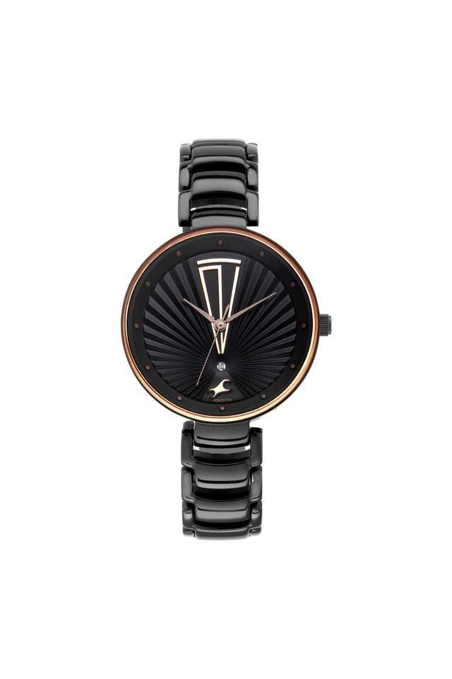 Womens-Ruffles-Black-Dial-Analogue-Watch---6216NM01