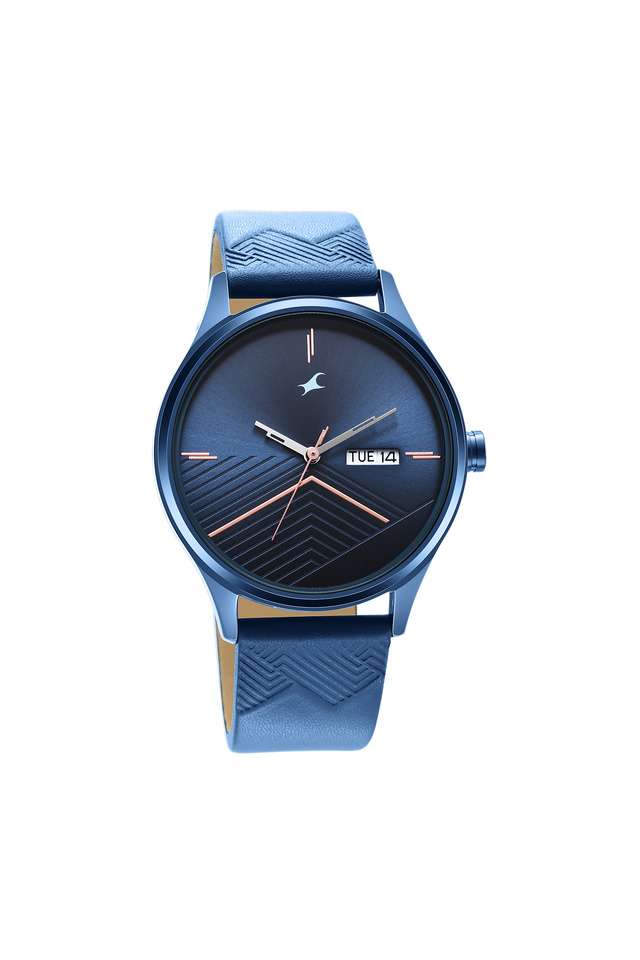 Men-s-40.70-x-48.30-x-8.47-mm-Style-Up-2.0-Blue-Dial-Leather-Analog-Watch---3247QL01