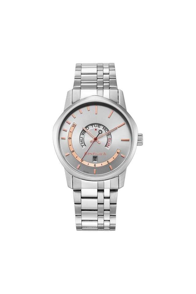 Mens-32.20-mm-Exuberant-Silver-Dial-Metal-Analog-Watch