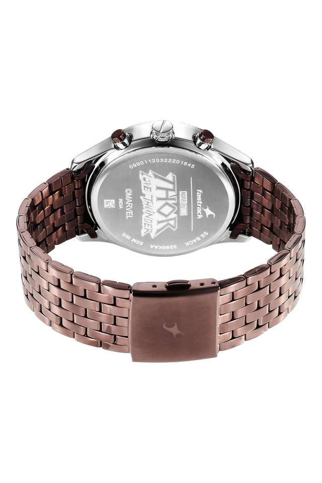 Ft-Thor-44.50-x-51.50-x-12.10-mm-Brown-Dial-Stainless-Steel-Analog-Watch-For-Men---NR3286KM01