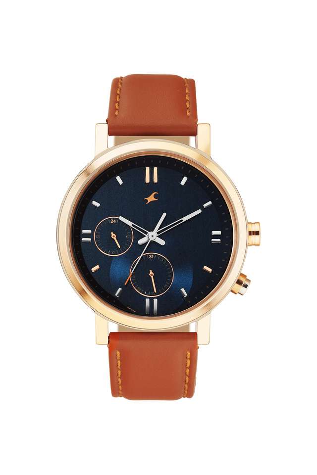 Tick-Tock-3.0-43-x-49.7-x-10-mm-Blue-Dial-Leather-Analogue-Watch-For-Men---3287KL03