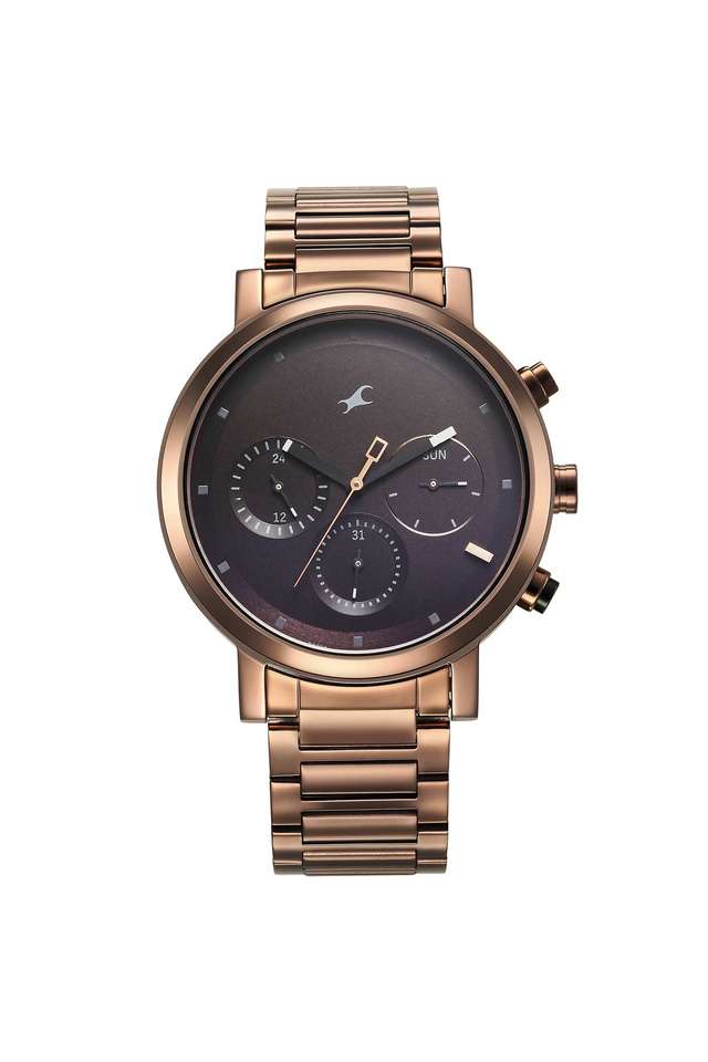 Tik-Tock-4-49.7-mm-Black-Dial-Stainless-Steel-Strap-Analogue-Watch-For-Men---3287KM07