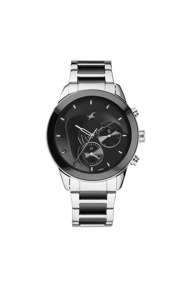 Cerame-44-x-51.20-x-11.00-mm-Black-Dial-Stainless-Steel-Analogue-Watch-For-Men---3304KD01