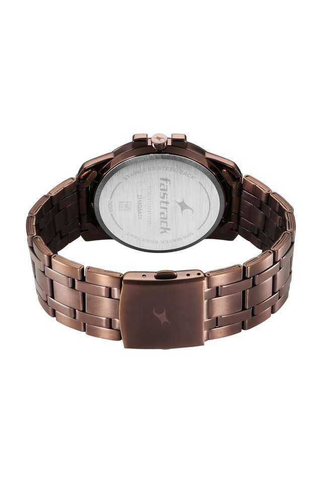 Pulse-II-50-mm-Brown-Dial-Stainless-Steel-Strap-Analogue-Watch-For-Men---3314QM02F