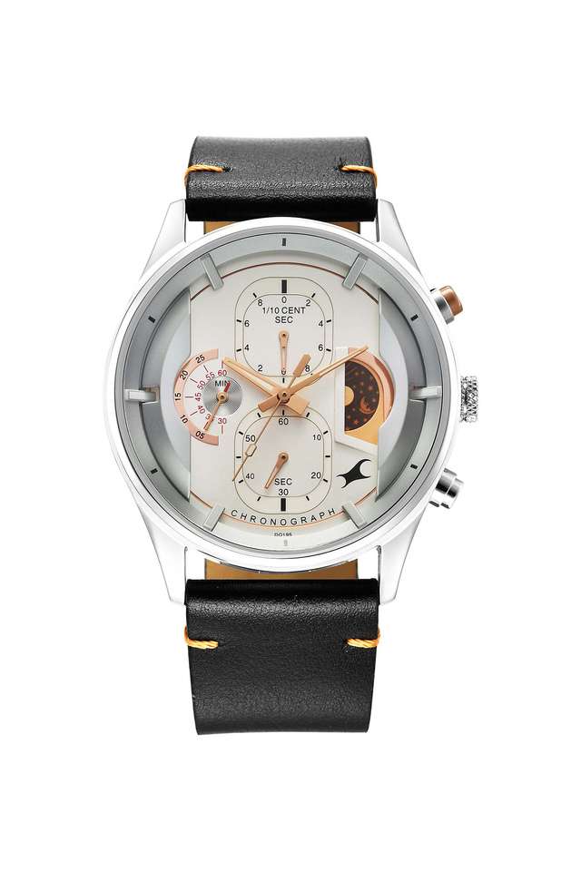 Opulence-2.0-Quartz-51.8-mm-White-Dial-Leather-Analogue-Wrist-Watch-Watch-for-Men---3315KL02