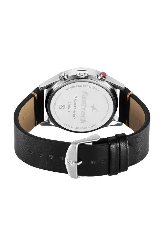Opulence-2.0-Quartz-51.8-mm-White-Dial-Leather-Analogue-Wrist-Watch-Watch-for-Men---3315KL02