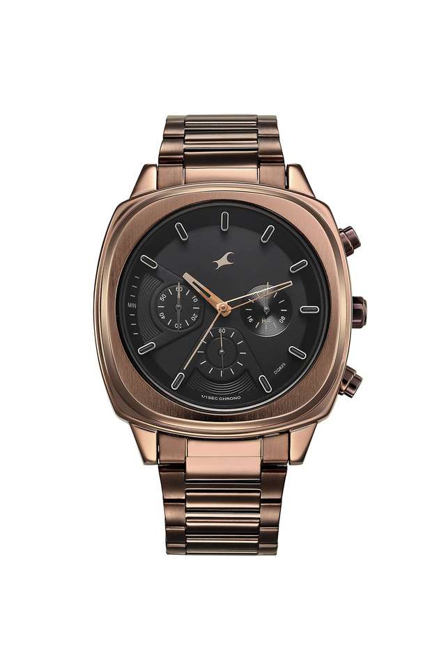 Kronos-2-51.6-mm-Stainless-steel-Black-Dial-Analogue-Wrist-Watch-For-Men---3319QM01