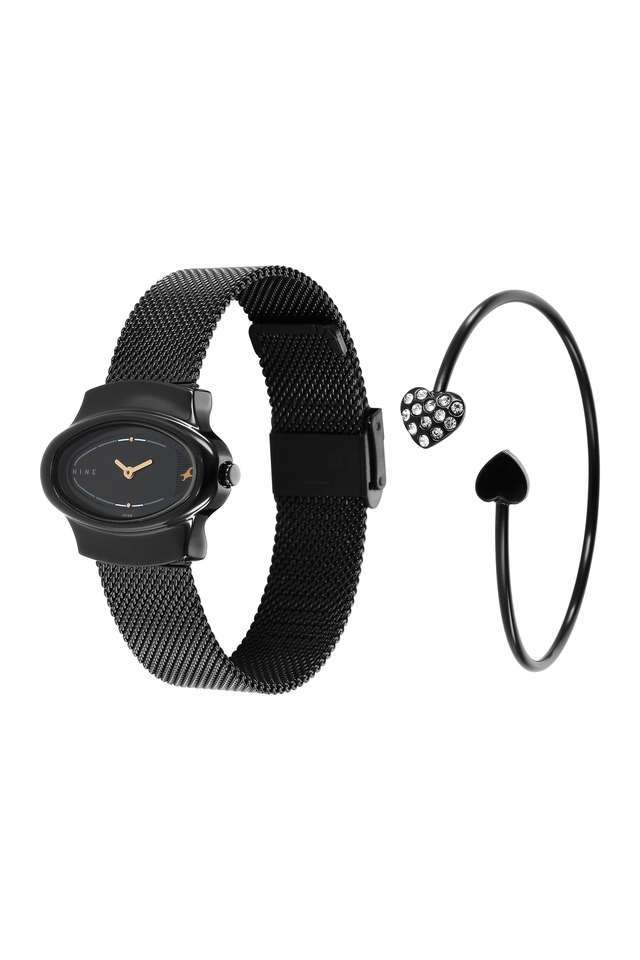 Pulse-II-35-mm-Black-Dial-Stainless-steel-Analogue-Watch-For-Women---6004NM03F