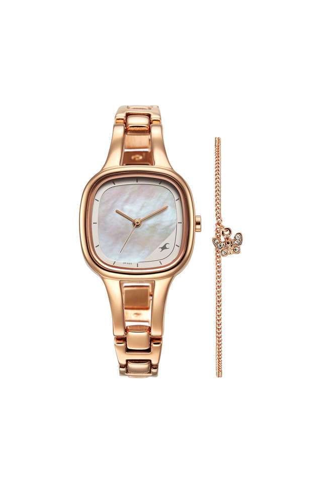 Pulse-II-28.2-mm-White-Dial-Metal-Analogue-Watch-For-Women---6147WM01F