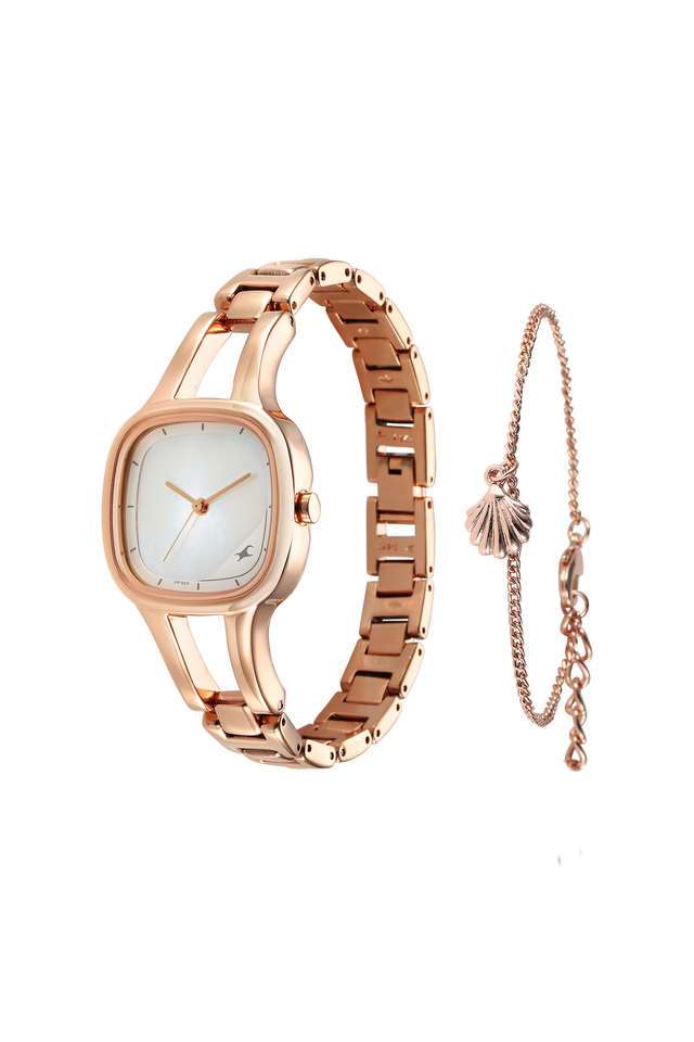 Pulse-II-28.2-mm-White-Dial-Metal-Analogue-Watch-For-Women---6147WM01F