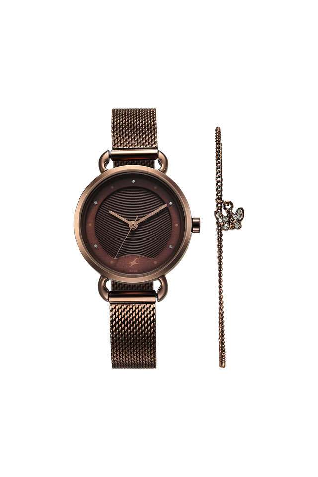Pulse-II-30-mm-Brown-Dial-Stainless-steel-Analogue-Watch-For-Women---6221QM01F