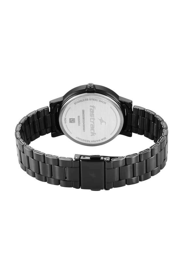 Tik-Tock-4-42.6-mm-Black-Dial-Stainless-Steel-Strap-Analogue-Watch-For-Girls---6225NM01